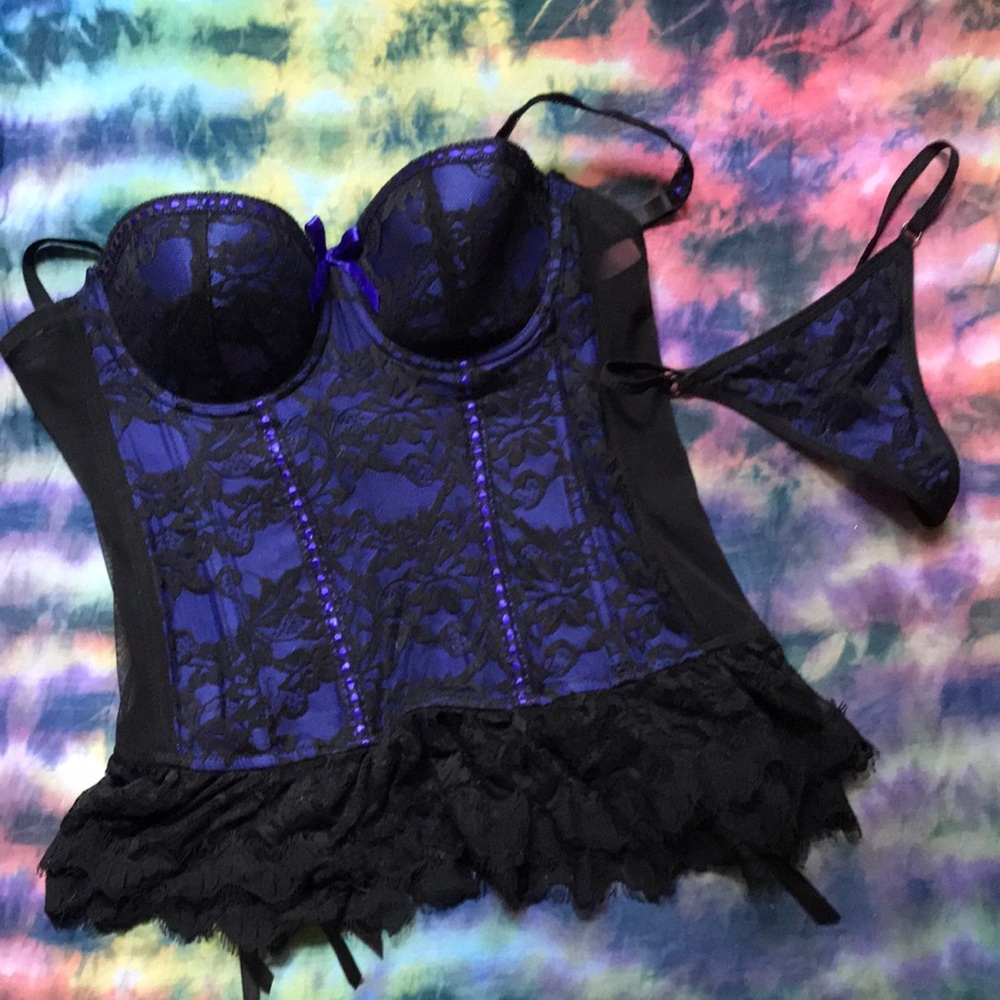 Blue lingerie